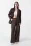 100% linen high waist pleated women's trousers - 4