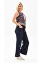 Women's Şile Bezi Thai Fisherman Summer Pants Navy Blue Lcvt - 2