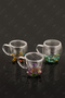 Double Glazed Glass with Handle 150ml Flower Decorated Heat Resistant Glass - 6