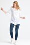 Long Sleeve Hooded Women's Summer Muslin Sweatshirt White Byz - 5