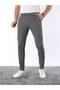 Men's Slim Fit Lycra Basic Oldmoney Button Detail Ankle Fabric Trousers