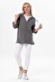Long Sleeve Hooded Women's Summer Muslin Sweatshirt Gray - 4