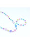 MULTI 40cm 2pcs Girls' heart-shaped decorated beaded necklaces and bracelets are worn daily througho - 4