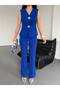 Women's Big Button Detailed Vest Pants Double Set