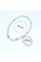 MULTI 40cm 2pcs Girls' heart-shaped decorated beaded necklaces and bracelets are worn daily througho - 6