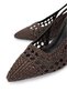 Women's Vegan Brown Heeled Shoes - 3