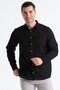 Long Sleeve Poplin Mediterranean Men's Summer Shirt Black Black