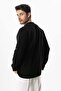 Long Sleeve Doruk V-Neck Lace-Up Muslin Men's Summer Tshirt Black Syh - 2
