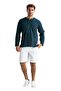 Long Sleeve Şile Cloth Studded Men's Summer Tshirt Dark Petrol 3069 - 6