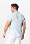 Short Sleeve Men's Summer Muslin Shirt Ice Blue Bmv - 2