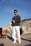 Men's Anthracite Color Knitted Ottoman Fabric Long Sleeve Shirt - 3