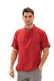 Short Sleeve Slub Cotton Bodrum Men's Summer Tshirt Red 3051 - 6