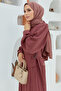 Side Pleated Dress - Dried Rose - 3