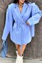 Tie-Detail Oversized Blazer Jacket - 3