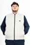 Large Size Men's Mock Neck Stone Color Vest - 2