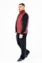 Large Size Men's Mock Neck Burgundy- Vest - 3
