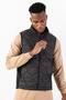 Regular Men's Mock Neck Black Vest - 3