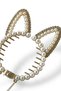 Gold Color Rabbit Figured Pearl Detailed Hanging Bun Buckle - 2