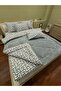 Double Welsoft Pufidik Sleeping Set (with Elastic Sheets) Gray Maze