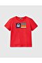 Boy's Red Benetton Logo Printed T-Shirt