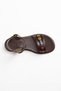 Genuine Leather Bodrum Women's Sandals - Three-Stripes, Brown Khv 4835 - 6