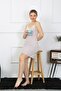 Women's Rope Strap Combed Cotton Short Nightgown 11307 - 5