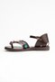 Genuine Leather Women's Sandals - Basement, Flip Flops, Accessory Detail, Brown 4826 Khv - 4