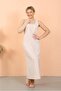 Women’s Thick-Strap Slit Long Nightdress 90113 - 3