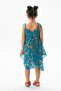 Summer Children's Dress - Aphrodite Voile 6201 Cyan - 2