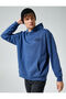 College Sweatshirt Hooded Printed Kangaroo Pocket Detailed Ribbon - 3