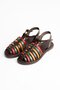 Genuine Leather Basement Belted Women's Sandals - 4822 Colorful Rnk