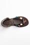 Genuine Leather Women's Sandals - Basement, Flip Flops, Accessory Detail, Brown 4826 Khv - 6