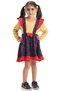 Miray Flannel Children's Autumn and Winter Salopet Skirt Crisp Pattern Purple Purple - 6