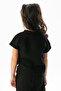 Short Sleeve Western Summer Muslin Girls' Tshirt Black Syh - 3