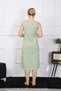 Women's Thick Strap Combed Cotton Long Pistachio Green Nightgown 12001 - 3