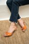 Cholly Orange Bow Straw Women's Heeled Shoes - 2