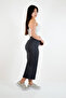 Ribbed Long Skirt with Elastic Waist - 2
