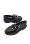 Black Color Thick Sole Daily Women's Loafer Shoes