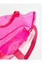 Fuchsia Pink Barbie Printed Snap Button Girls Beach Bag 31x24 - 4