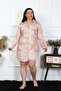 Women's Plus Size Cotton Buttoned Long Sleeve Mink Tunic Nightgown 12205 - 2