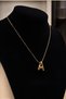 Women's Steel Balloon Letter Necklace. Steel Necklace with Letter A. - 4