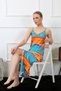 Fashion Line Women's Rope Strap Long Nightgown 826