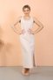 Fashion Line Women's Thick Strap Slit Long Nightgown 90113 - 4