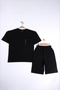 Boy Oversized Front Back Printed Bottom Top Double Set - 3