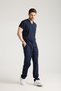 Navy Blue 100% Cotton Unisex Scrubs Bat Sleeve Nurse, Doctor, Hospital Uniform - 5
