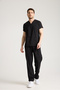 Black 100% Cotton Unisex Scrubs Bat Sleeve Nurse, Doctor, Hospital Uniform - 4