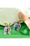 U Model Women's Earrings with a Kistirma Flower with a Clip Without Perforation - 2
