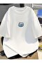 Cute Blue Monster Graphic Cotton T-Shirt for Men - Comfortable Black Short Sleeve Tee,