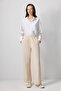 ELASTIC WAIST WIDE LEGS PANTS