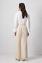 ELASTIC WAIST WIDE LEGS PANTS - 4